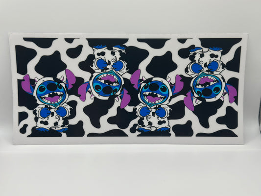 Blue Alien Cow Print