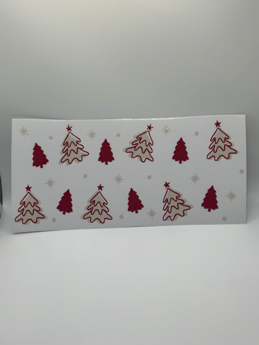 Maroon Christmas Tree Wrap