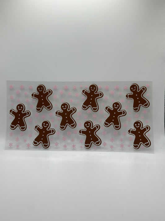 Pink Snowflake & Gingerbread Man