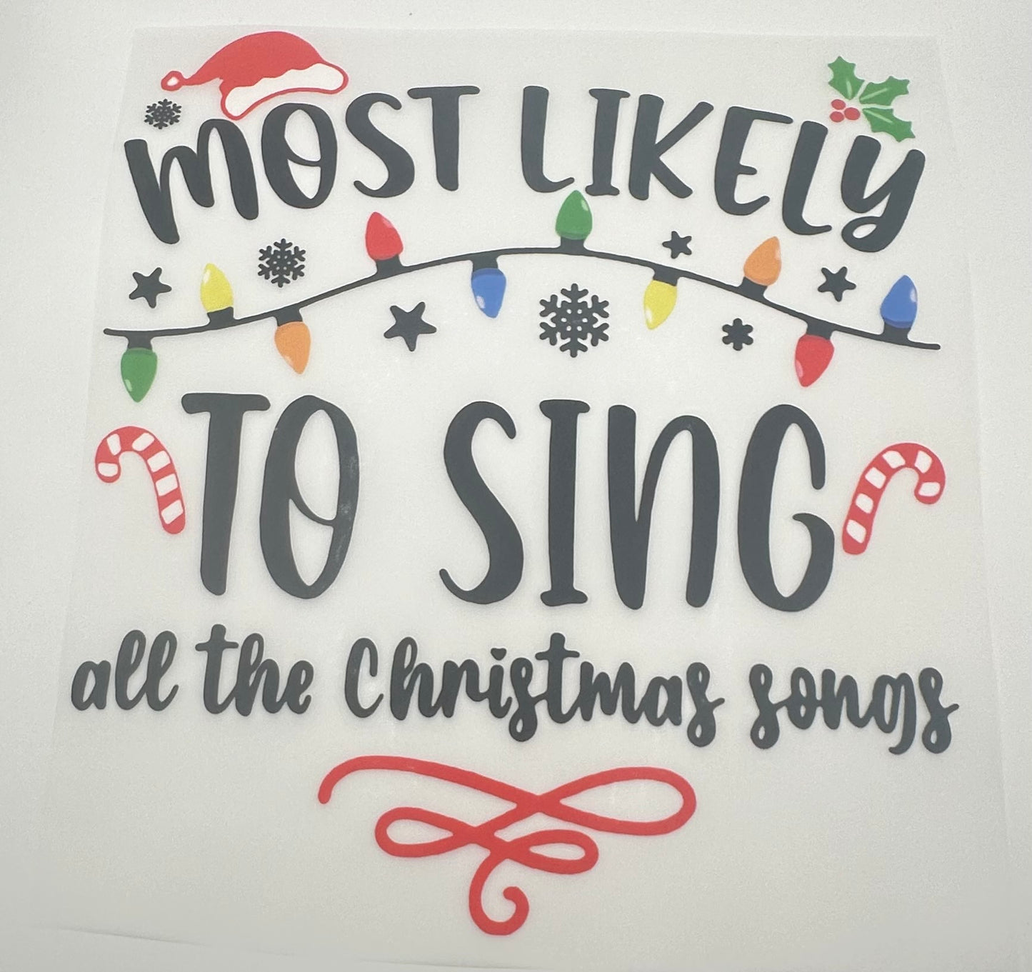 Sing All Christmas Songs Screen Print Full Color