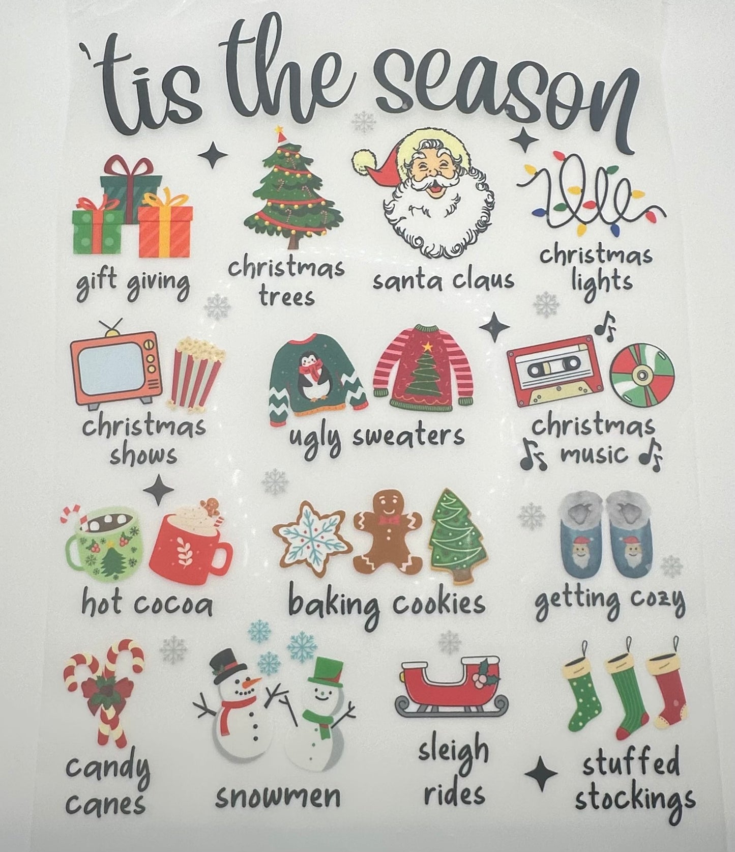 'Tis The Season Activities Screen Print Full Color